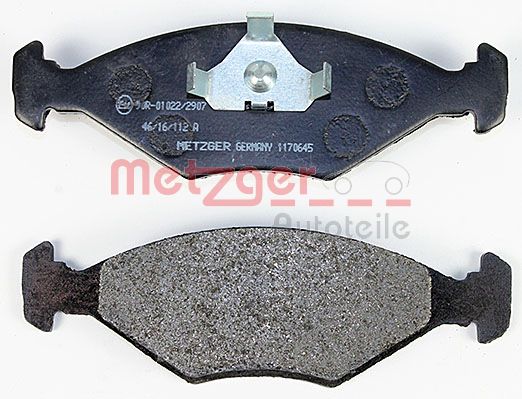 METZGER 1170645 Bremsbelagsatz, Scheibenbremse
